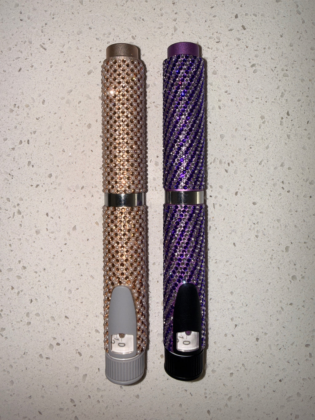 Custom-made bedazzled Reusable Metal Injection Pen V2 – Compatible with 3 mL Cartridges