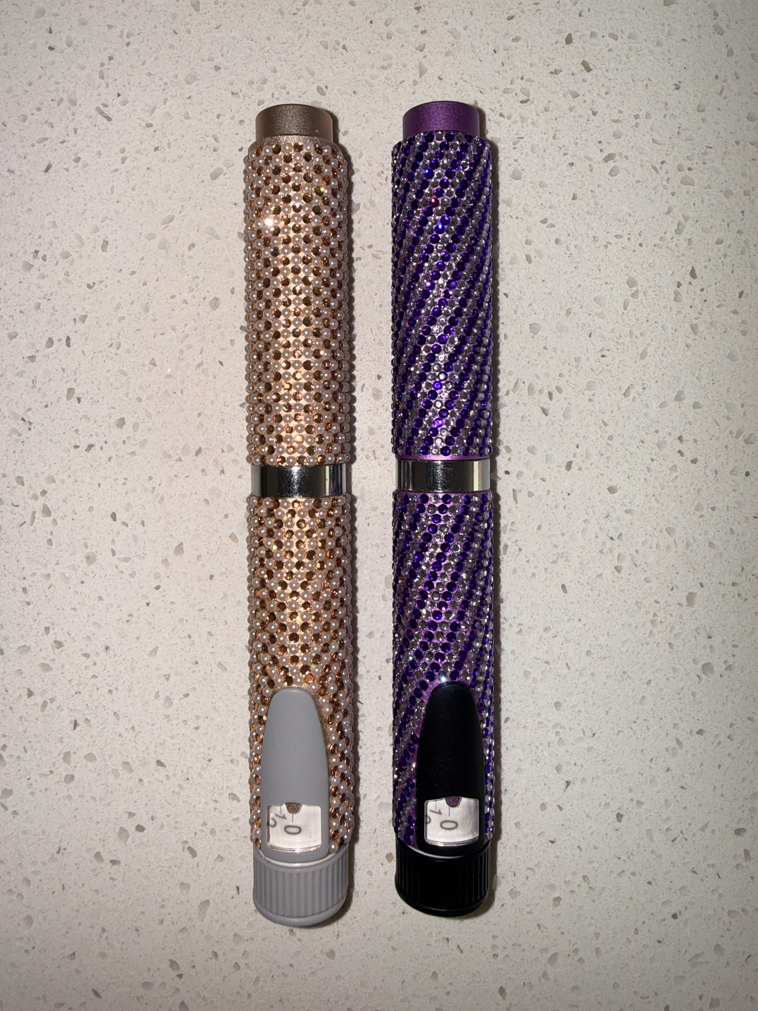 Custom-made bedazzled Reusable Metal Injection Pen V2 – Compatible with 3 mL Cartridges