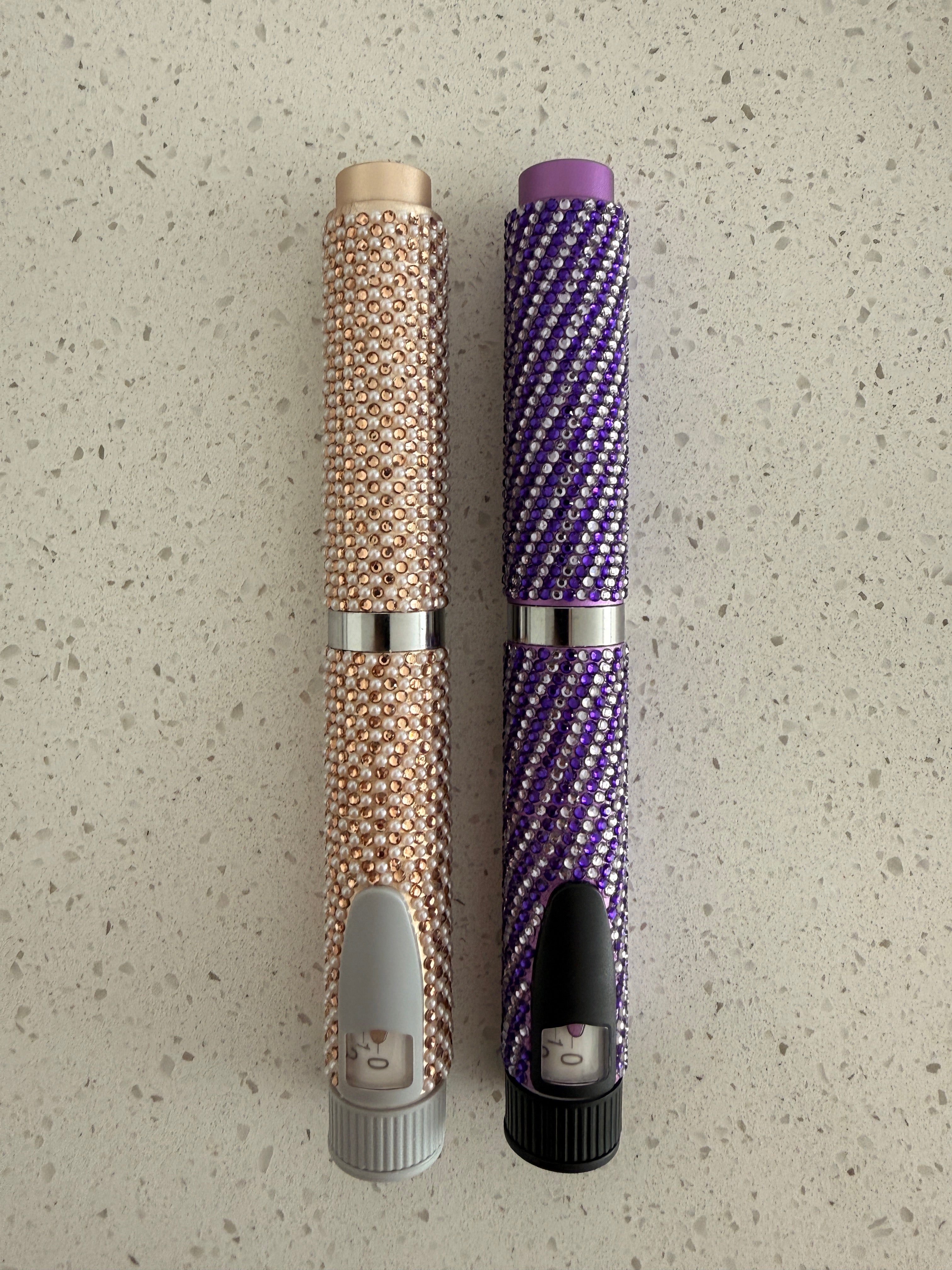 Custom-made bedazzled Reusable Metal Injection Pen V2 – Compatible with 3 mL Cartridges