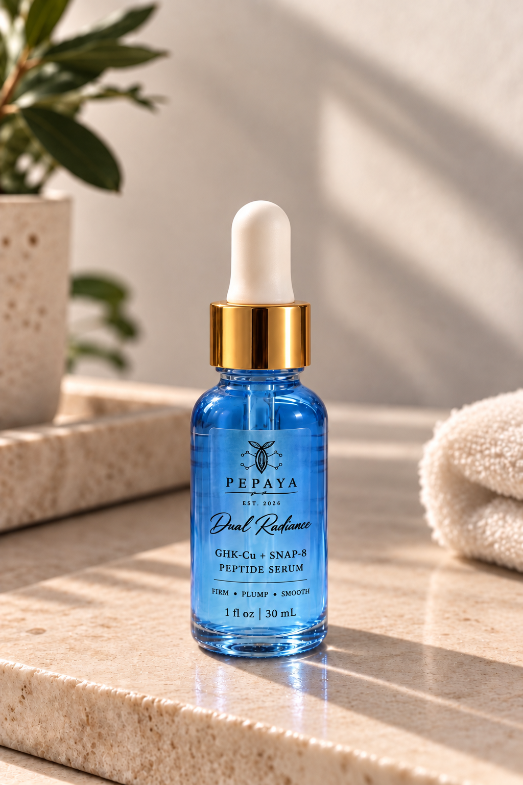 Dual Radiance GHK-Cu + SNAP-8 Peptide Serum | 1 fl oz - 30mL
