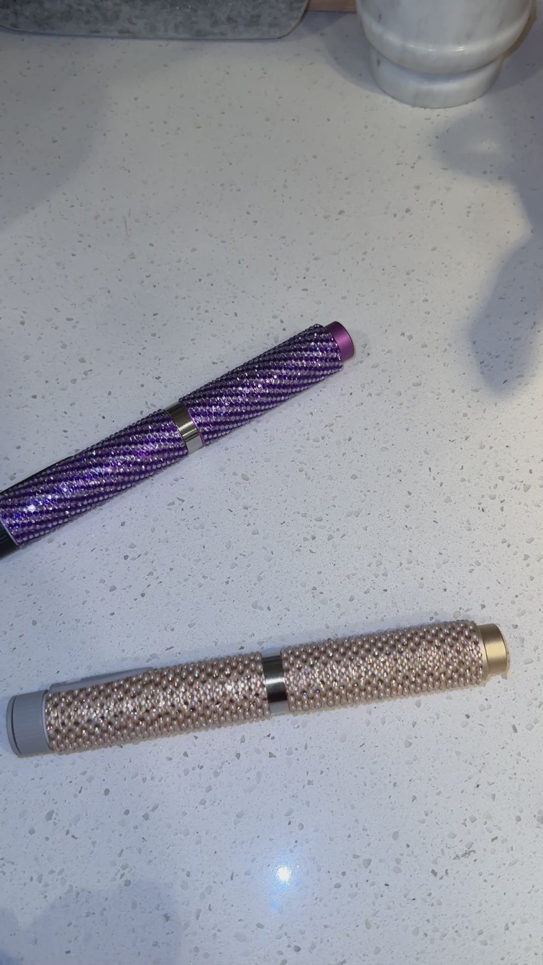 Custom-made bedazzled Reusable Metal Injection Pen V2 – Compatible with 3 mL Cartridges